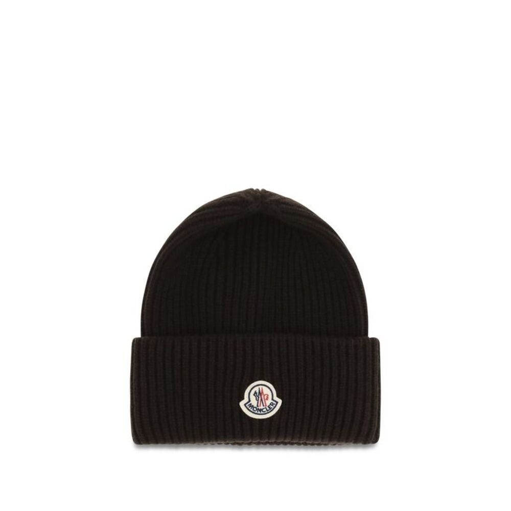 Moncler Brown Wool Oves Aries Men's Beanie